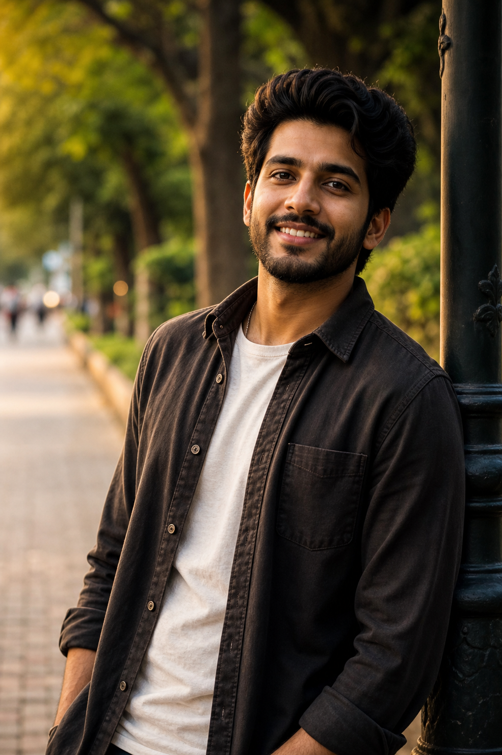 South Asian man dating profile photo