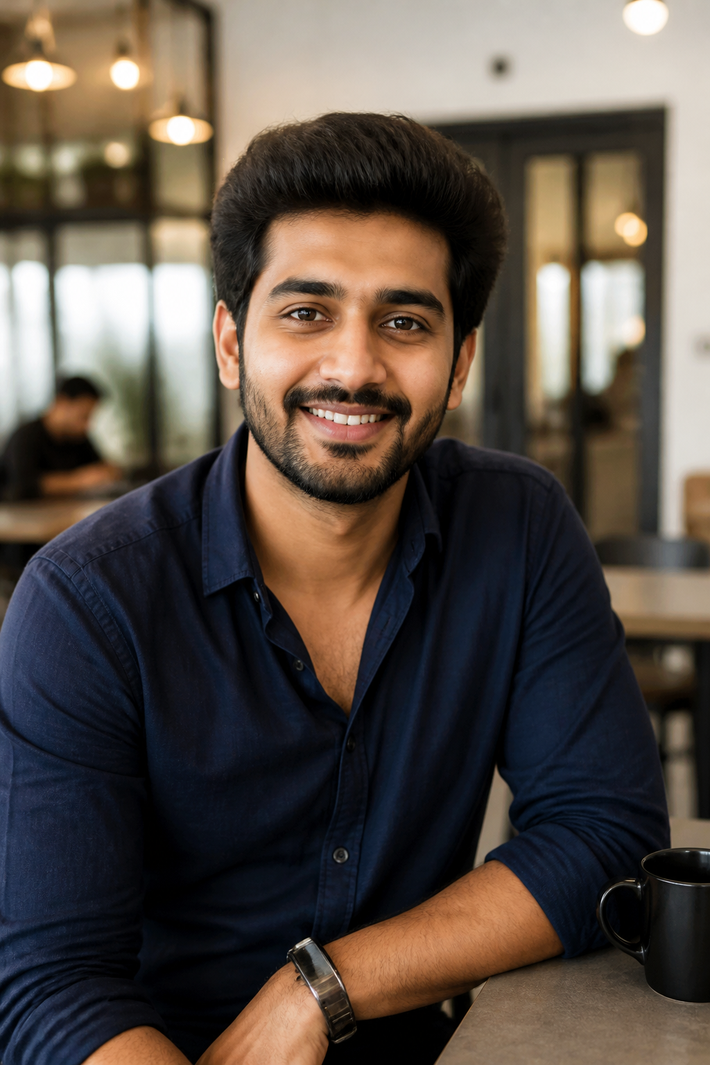 South Asian man dating profile photo