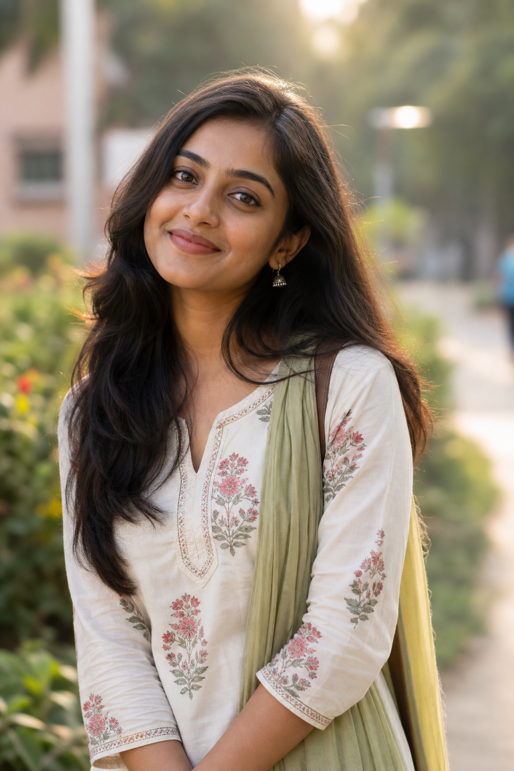 South Asian woman dating profile photo